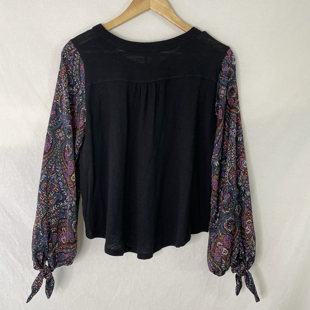 Akemi Kin Anthropologie Top Womens Small Pullover Puff Sleeves With Ties - Picture 2 of 11